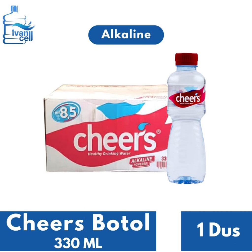 

⚡INSTANT⚡(1 DUS) CHEERS BOTOL 330 ML isi (24 BOTOL)ALKALINE - ORIGINAL 100%