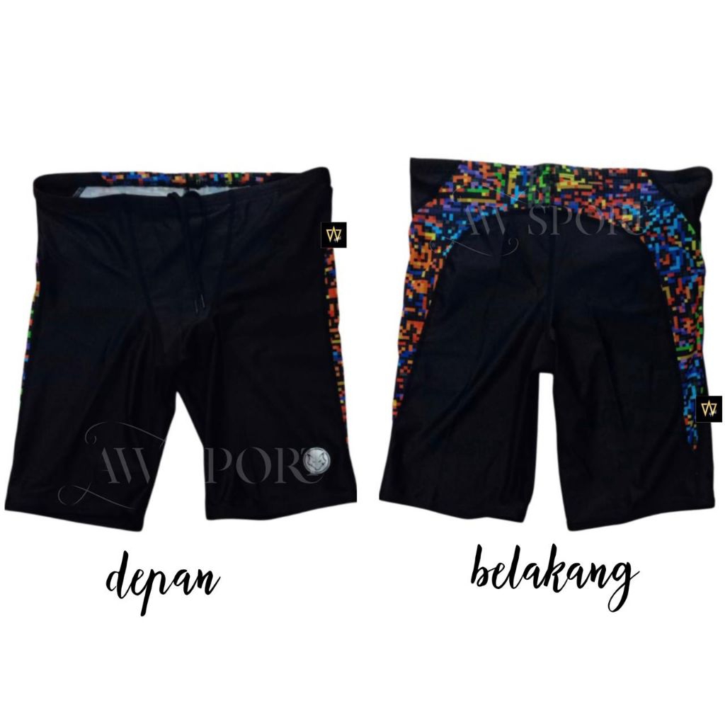 Celana Renang Junior DICK WOLVES S-XL Black Tetris