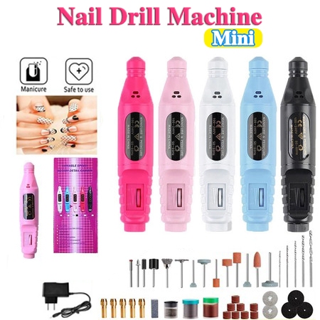 Bor Mini / Alat Ukir Grafir / Gerinda Listrik Mini / Pen Ukir / Pedicure Manicure Machine Set/mesin 