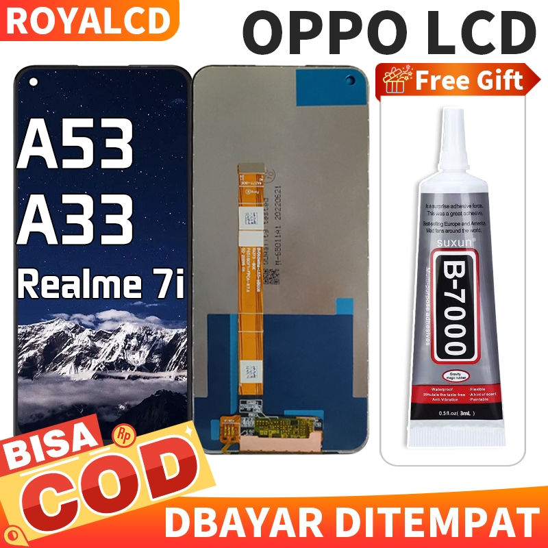 【ORIGINAL 100%】LCD TOUCHSCREEN OPPO A53/ A33 / REALME 7i  Fullset Original layar hp Touchscreen asli