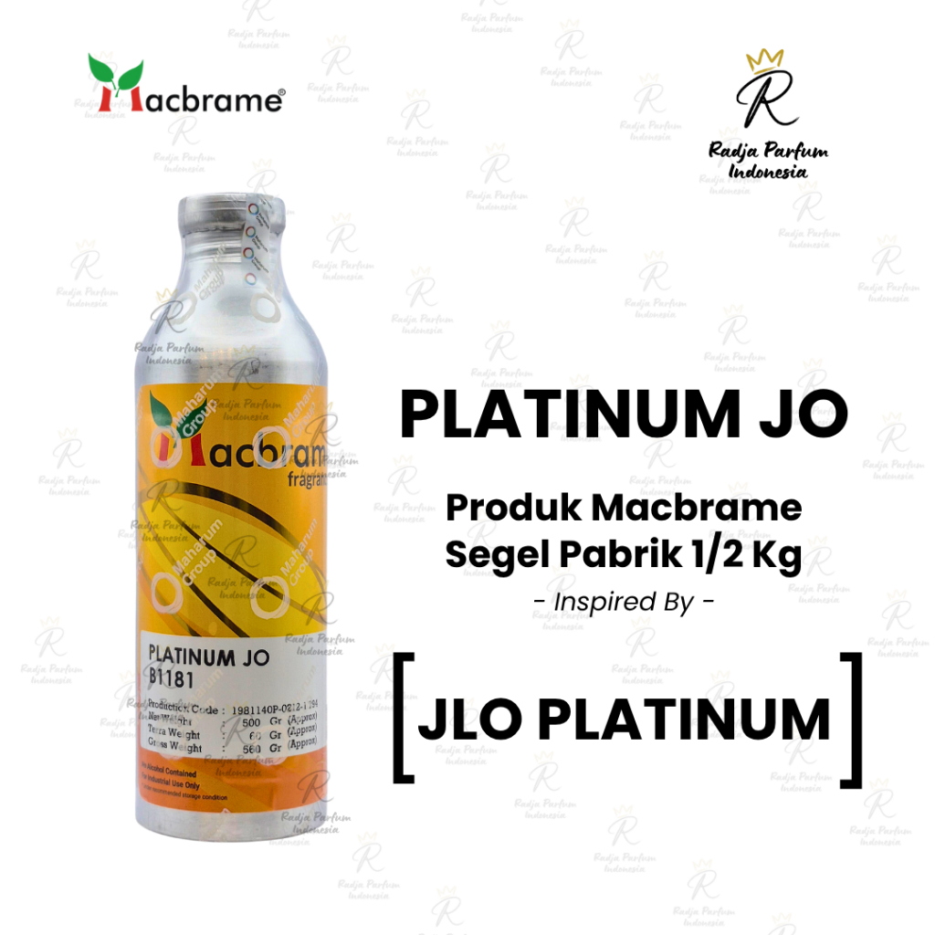Bibit Parfum Platinum Jo Macbrame Segel Pabrik 500 Gram Searah JLo Platinum