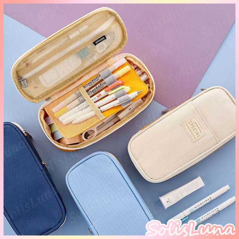 

MULTI-LAYER SYSTEM Tas Pensil/Kapasitas Alat Tulis Tempat Pensil Kapasitas Besar dengan Desain Estetik untuk Anak Perempuan‌/Pencil Case Large Capacity Pen Box Canvas Pouch Stationery for Student School Office Supplies