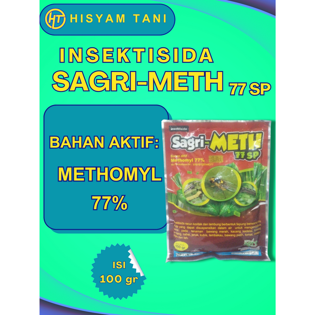 INSEKTISIDA ULAT SAGRI METH 77SP 100GRAM