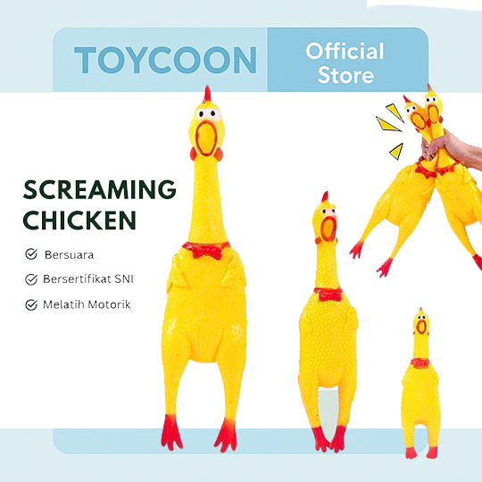 Mainan Ayam Pencet Bunyi / Screaming Chicken / Ayam Bunyi Teriak / Hewan Ayam Teriak Pencet