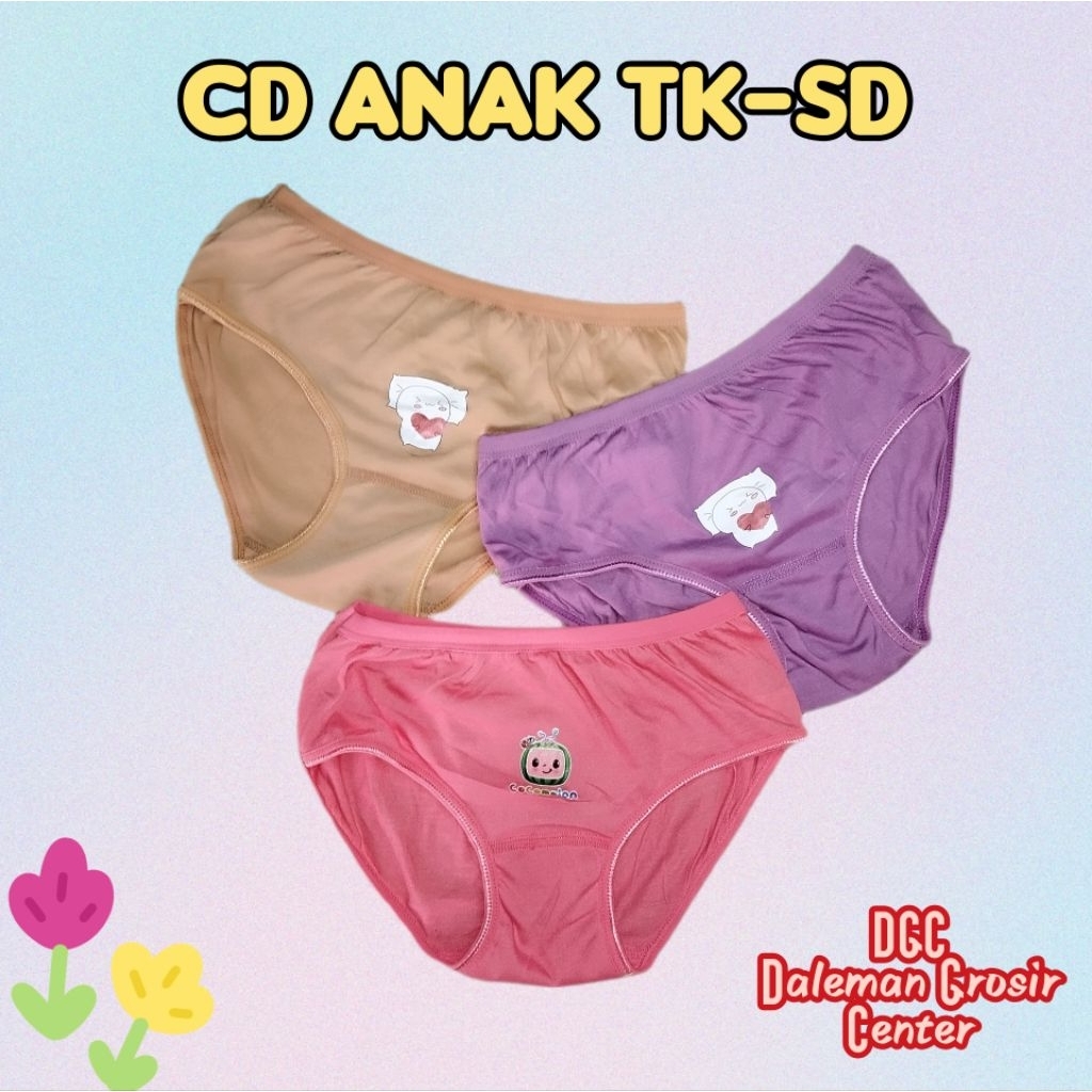 Celana Dalam Anak Perempuan CD Anak TK SD Murah Lembut Adem Joecelyn