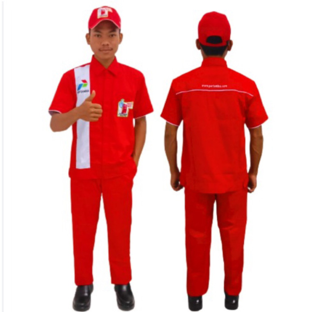 Seragam SPBU Stelan Pria & Wanita size s-xl