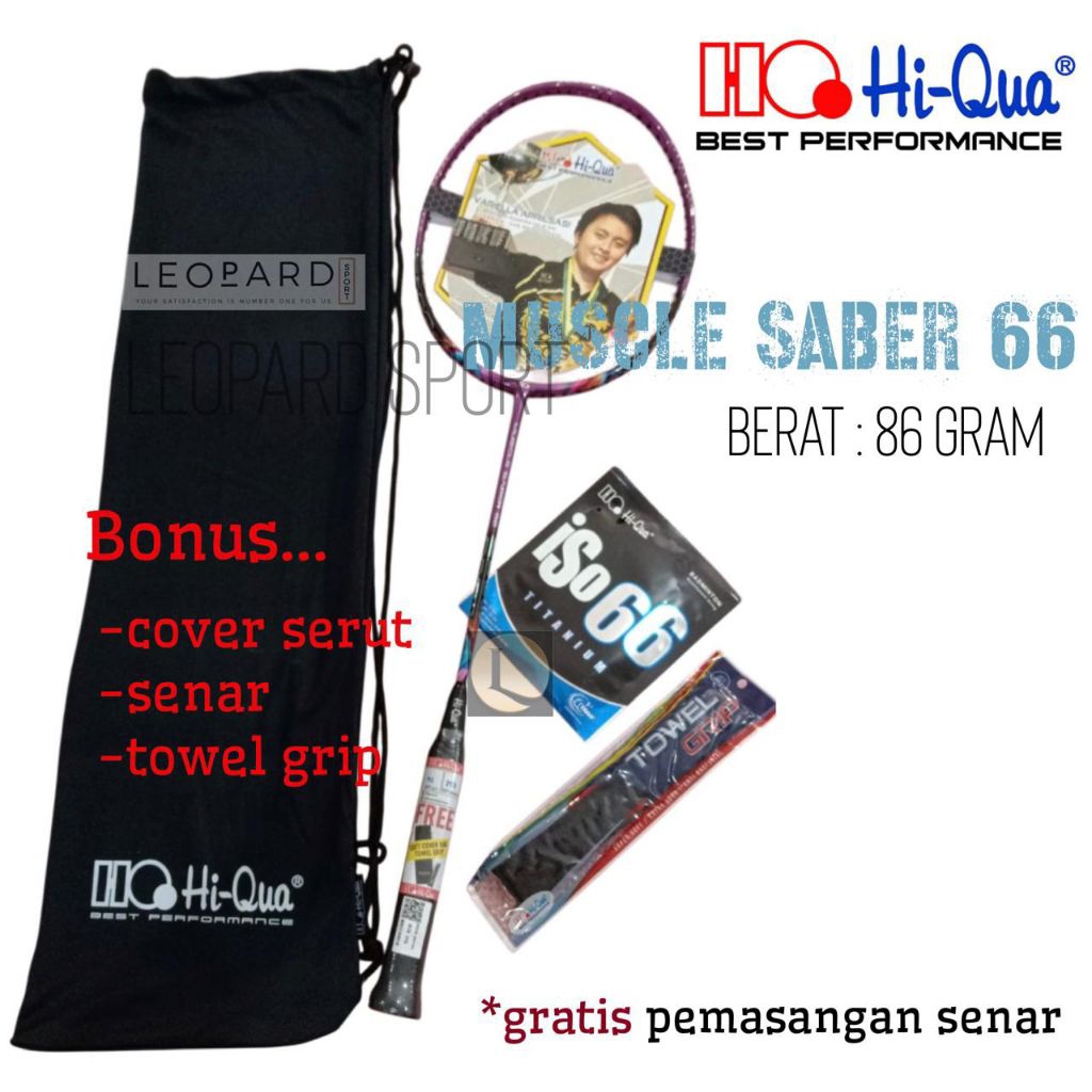 Raket Badminton HI-QUA MUSCLE SABER 66 / Raket Hiqua