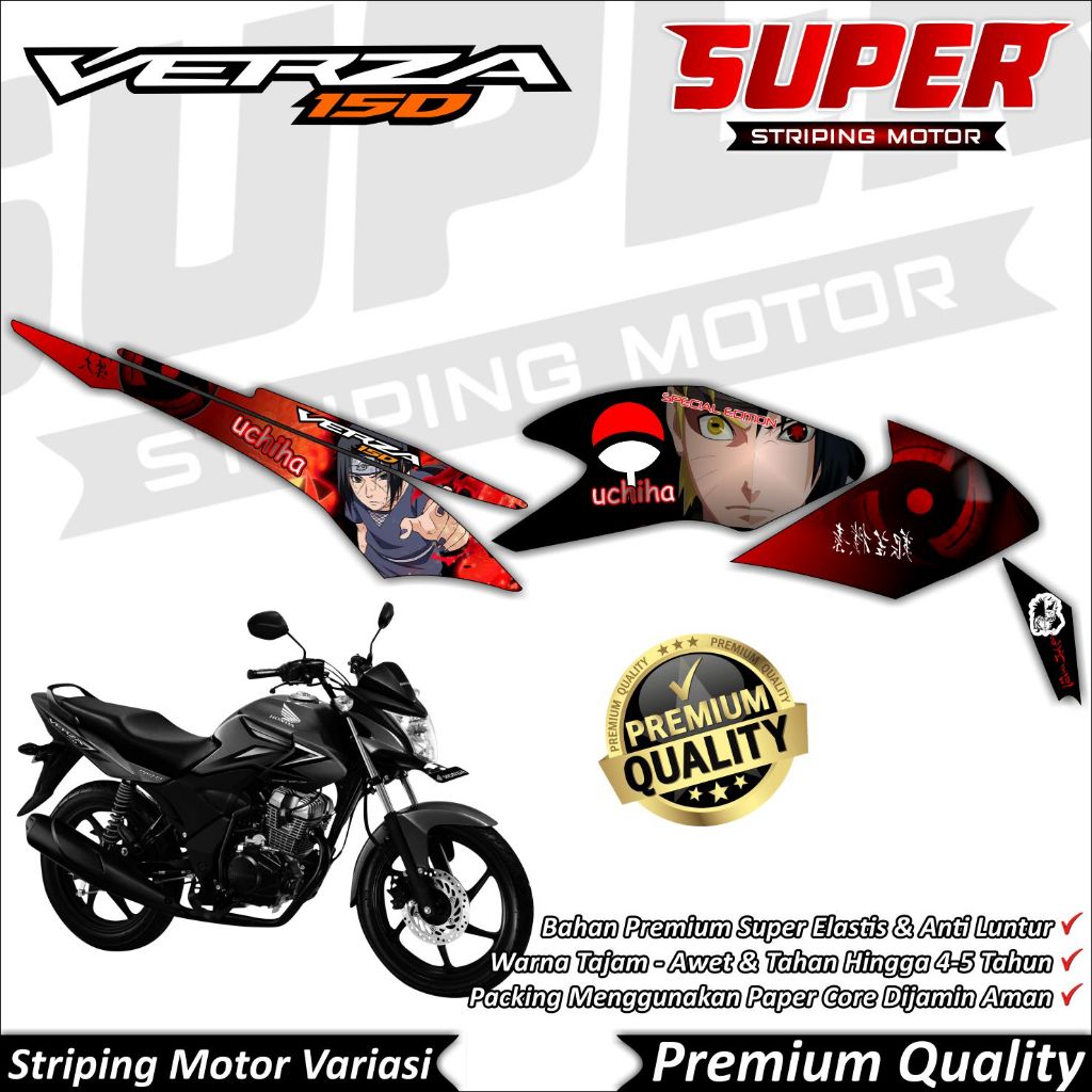 Stiker CB Verza Anti Luntur keren Striping CB Verza Striping Honda CB Verza Uchiha