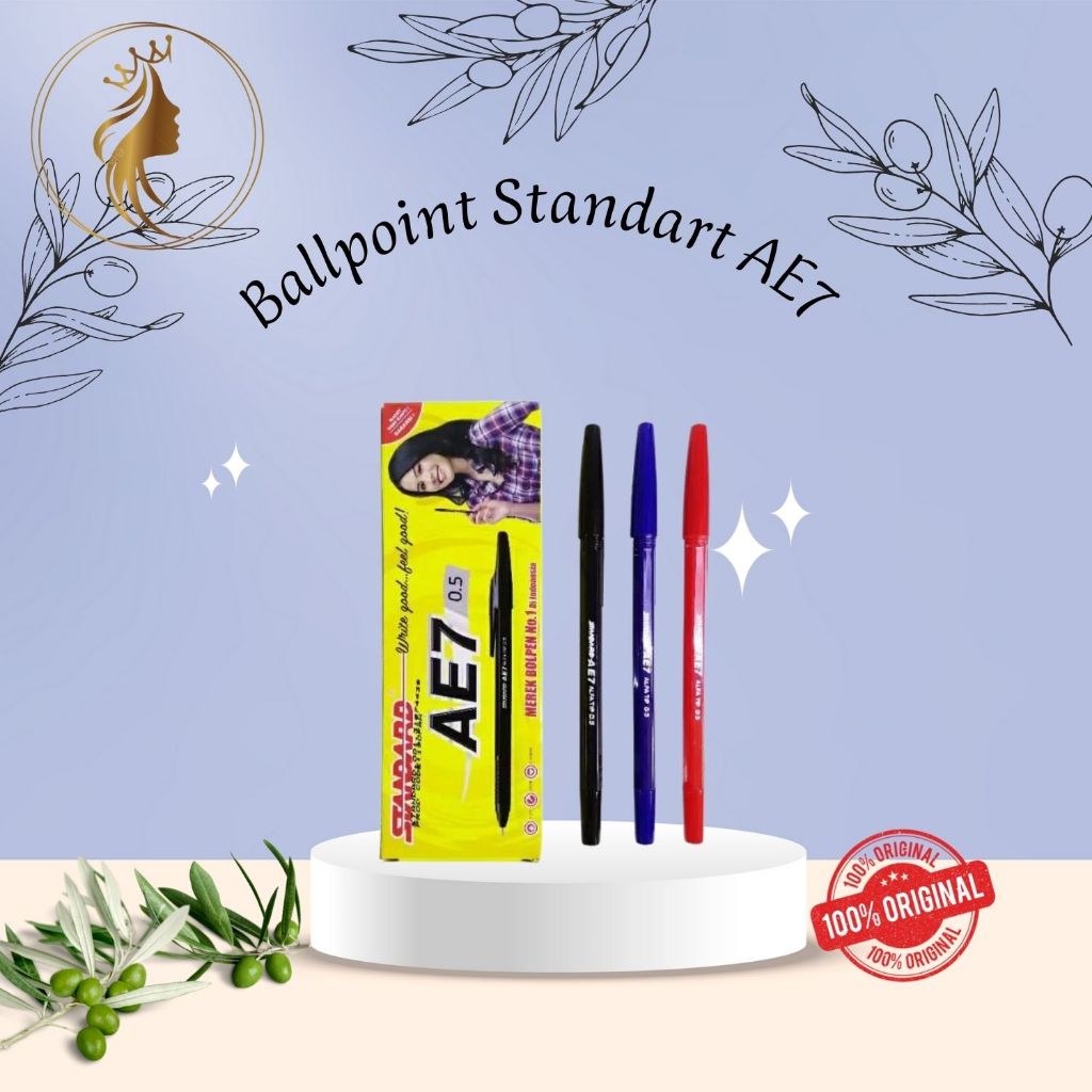 

Ballpoint AE7 0.3 Standard Hitam / Ballpoint AE7 0.5 Standard Biru /Ballpoint AE7 0.5 Standard Merah