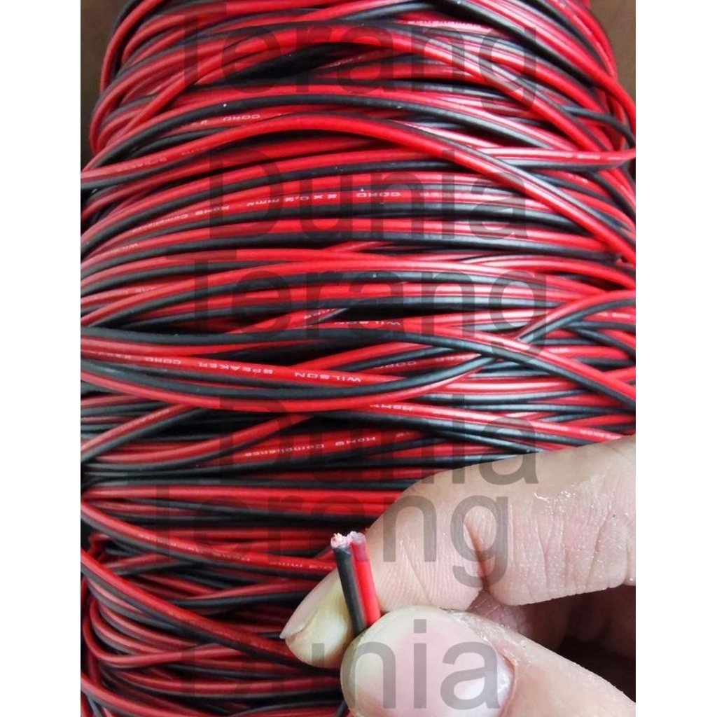 Kabel Hitam Merah Meteran Kabel DC Kabel Ledstrip Kabel Hitam Merah Serabut Kabel Serabut Ledstrip K