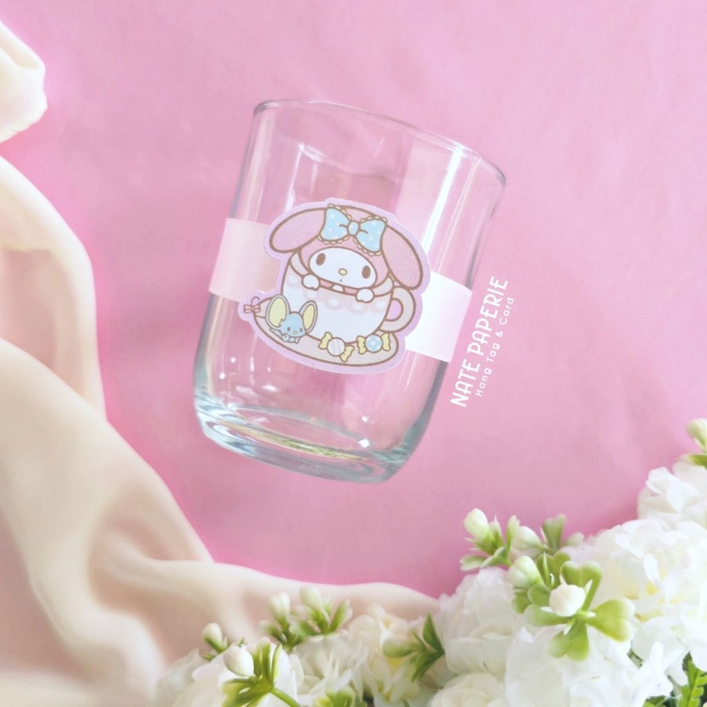 

MY MELODY Glass Decoration & Hang Tag Tebal TIDAK LETOY