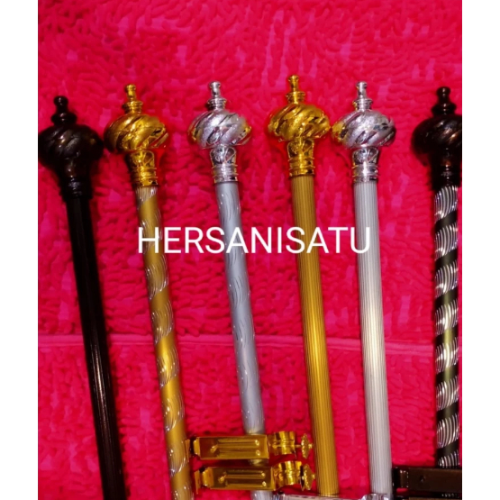 Besi Gorden 1 Meter Full Set Batang Hordeng Pintu Jendela