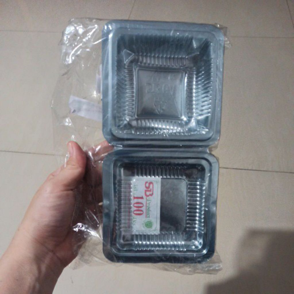 kotak makan mika SB 6A mika kecil isi 100pcs mika kue kotak kue