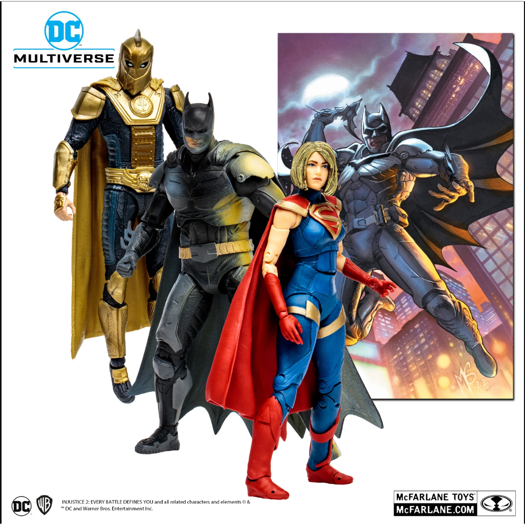 Supergirl Batman Dr.Fate (Injustice 2) Gold Label McFarlane toys original