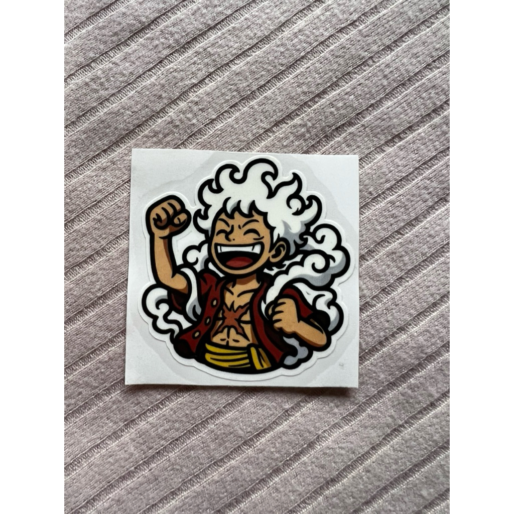 

(BELI 1 GRATIS 1) Sticker anime aesthetic One Piece Luffy gear 5 untuk motor,laptop,helm,tumbler