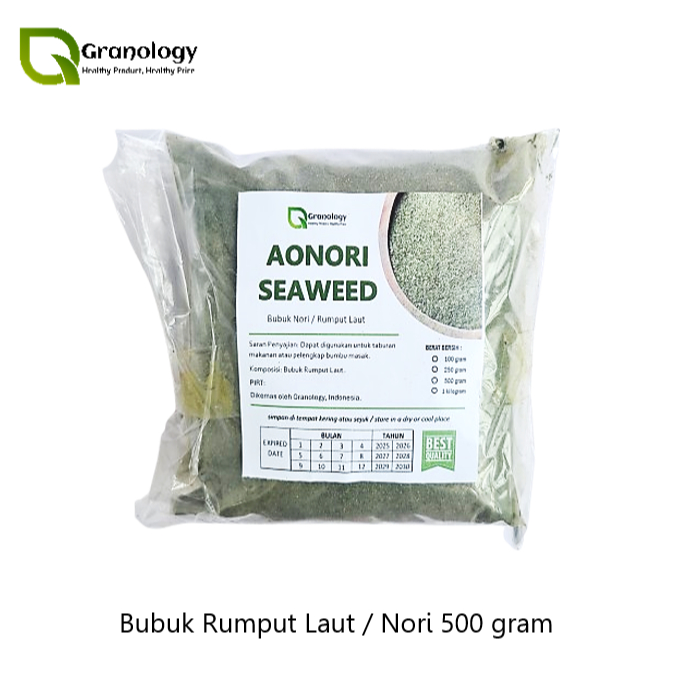 

Bubuk Nori Rumput Laut / Aonori / Seaweed Powder (500 gram) by Granology
