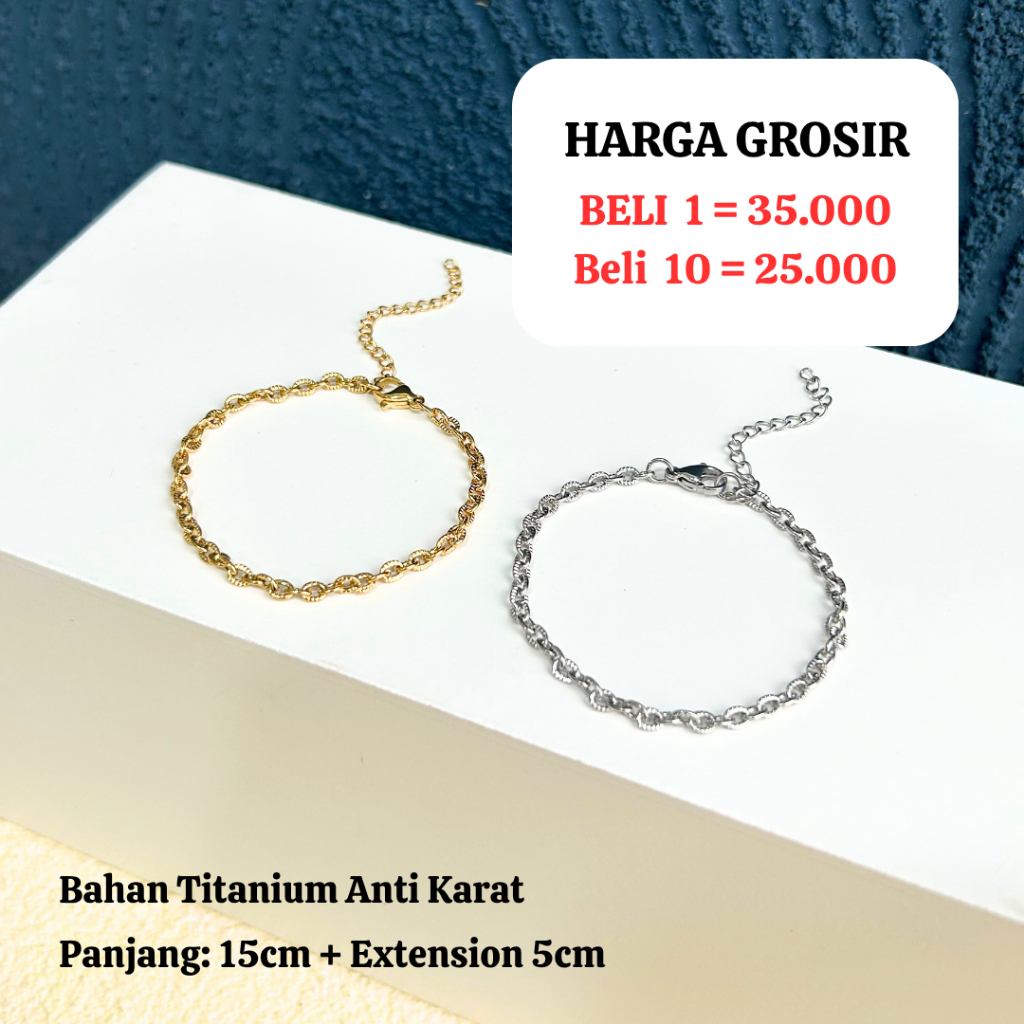 Gelang Gina - Gelang Titanium Wanita | Paket Usaha