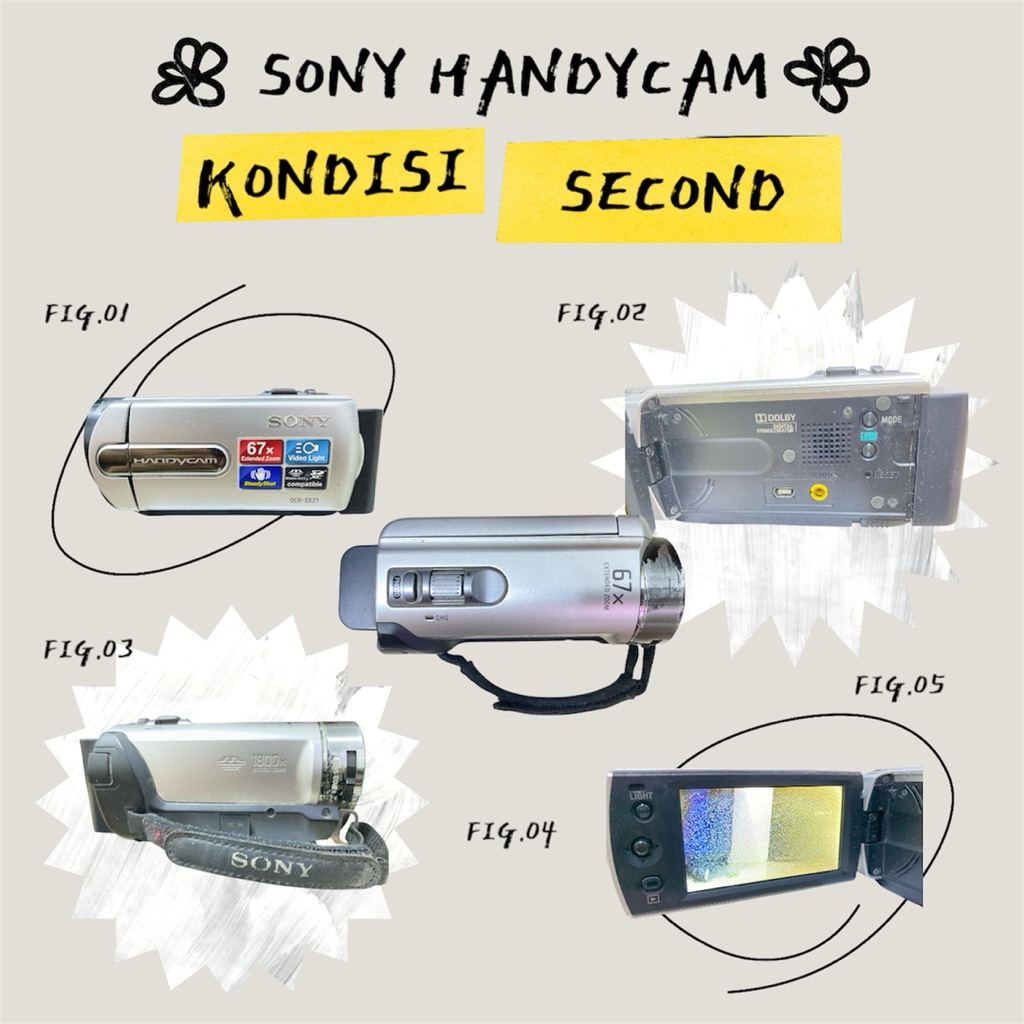 SONY HANDYCAM  DCR-SX21 ( KONDISI BEKAS ) CUCI GUDANG