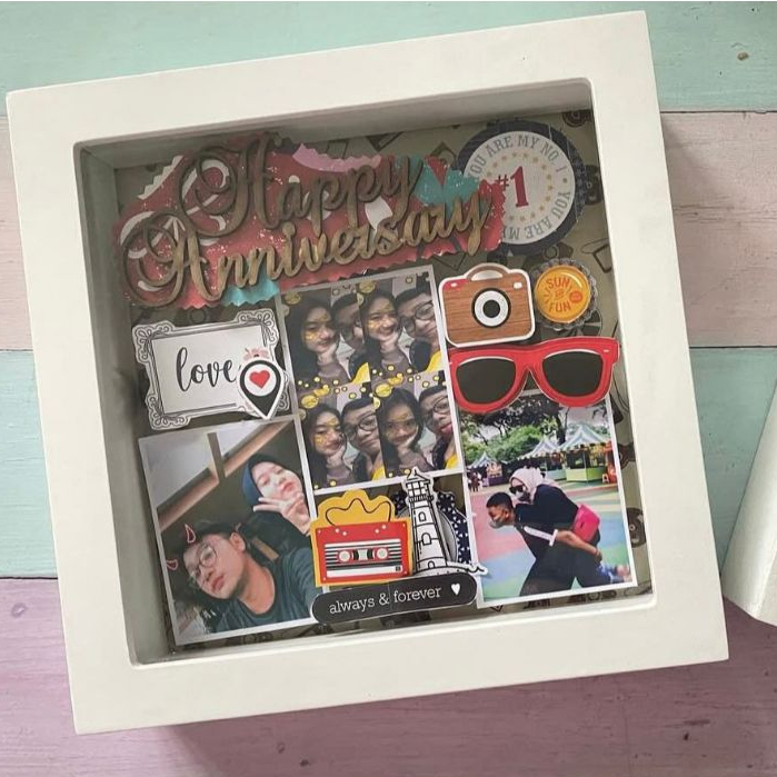 SCRAPFRAME 3D hadiah custom untuk farewell, birthday, anniversary, graduation, wedding, dan momen sp
