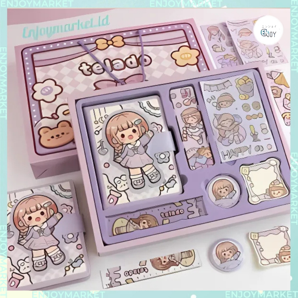 

Notebook Set Journal Diary Agenda Edisi Dodogirl Lucu Free Totebag TLD131