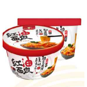 

红油面皮桶装 hong you mian pi spicy flavor non-fried instant noodles(cup)