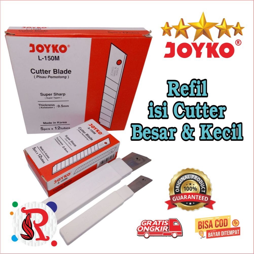 

ISI CUTTER JOYKO BESAR ISI CUTTER KECIL, REFIL ISI CUTER JOYKO BESAR DAN KECIL