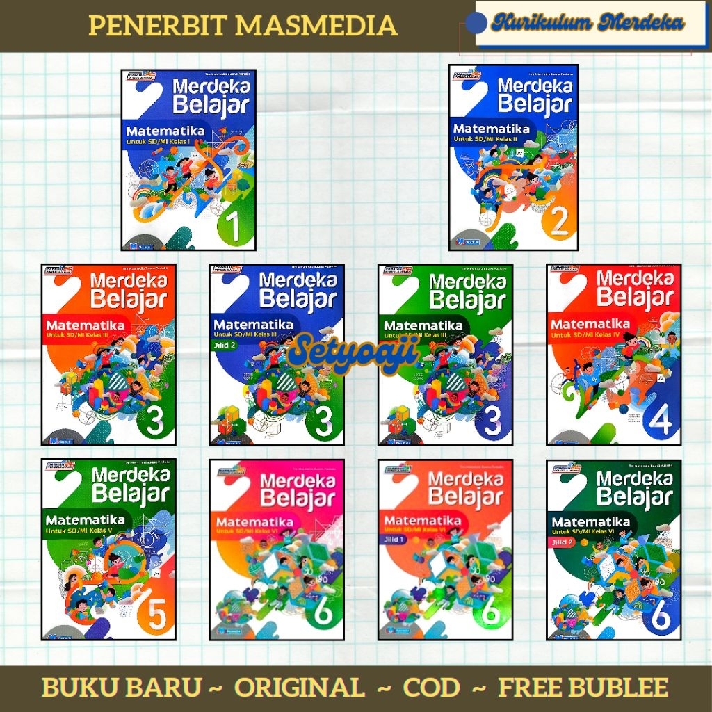 Merdeka Belajar Matematika SD/ MI Kelas 1 2 3 4 5 6 Kurikulum Merdeka Capaian Pembelajaran Penerbit 