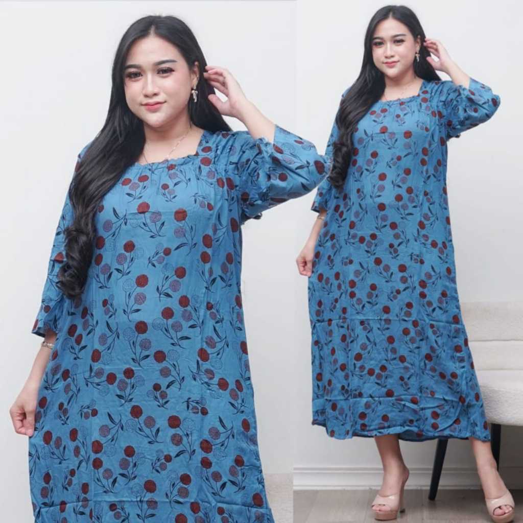 Daster panjang Batik Fuji - Ambyar - Lengan 3/4 Karet dada Murah