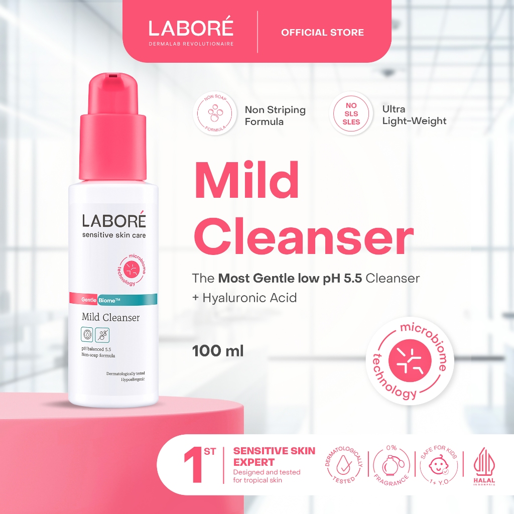 LABORÉ Sensitive Skin Care GentleBiome™ Mild Cleanser 100ml - Face Wash Sabun Pembersih Wajah Lembut