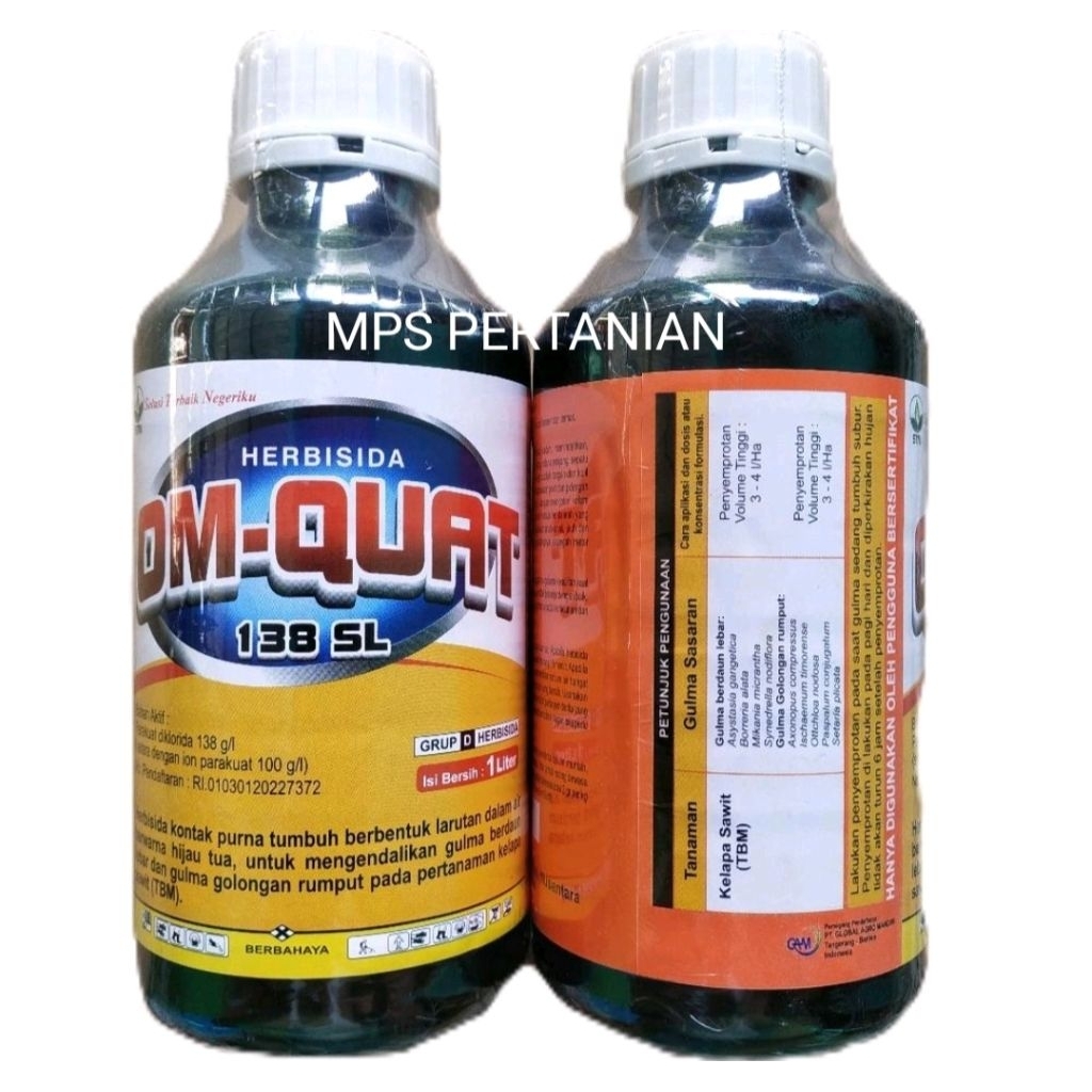 OM QUAT 138 SL 1 Liter, Obat rumput, Pembasmi rumput liar, Cepat Kering dan cepat mati. Murah dan he
