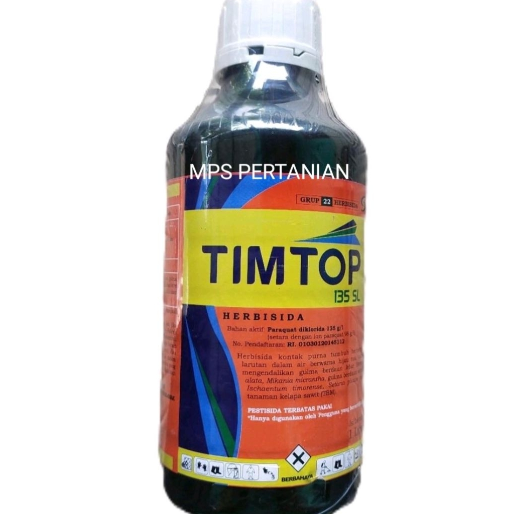 TIMTOP 135 SL 1 Liter, Obat rumput basmi gulma liar, Cepat kering & cepat mati. untuk gulma berdaun 