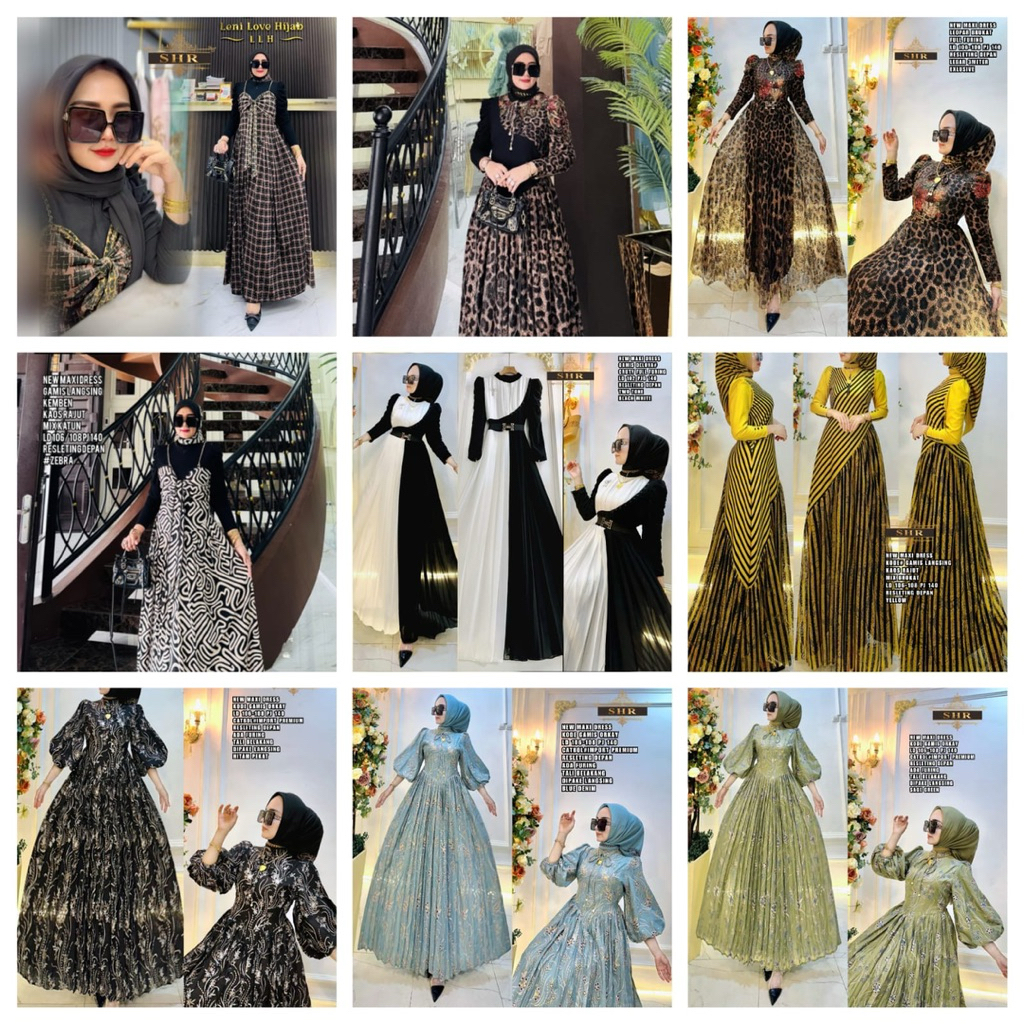 Readyori SHRgamis leo langsing-maxy kemben zebra-maxy kemben kotak&tali+2in1set(dress+khimar)syar,i 