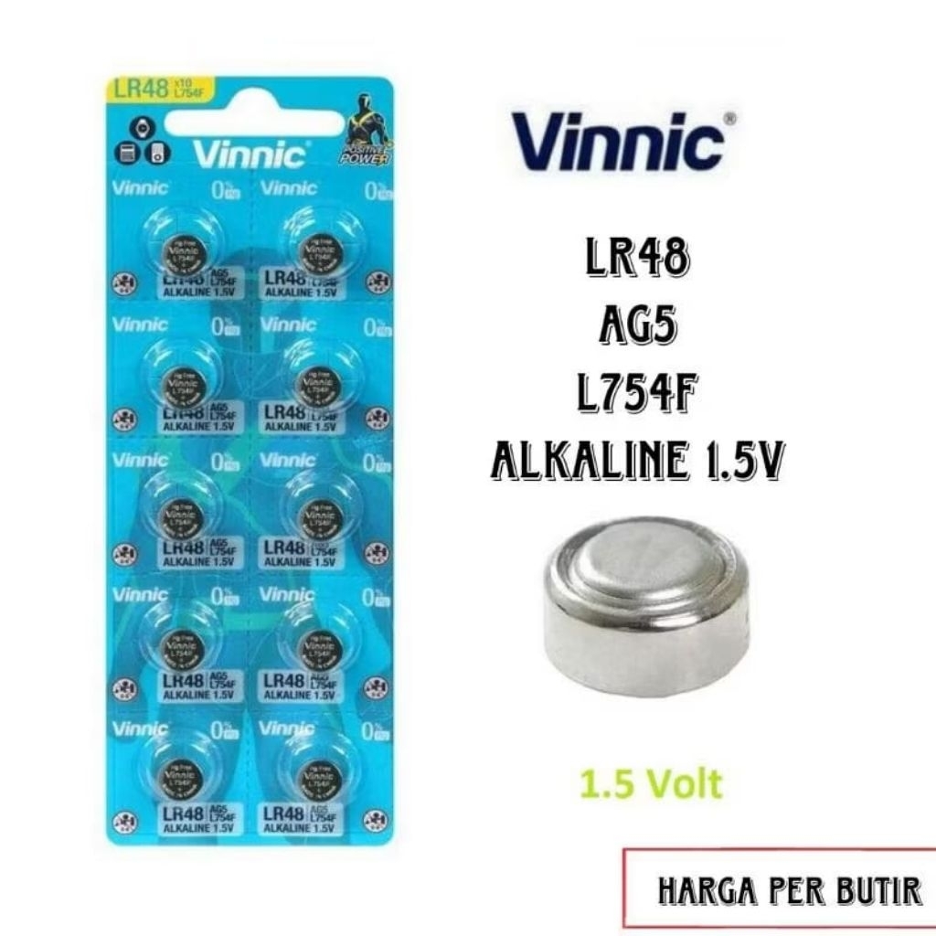 BATERAI VINNIC LR48 AG5 L754F BATERAI ALAT BANTU DENGAR