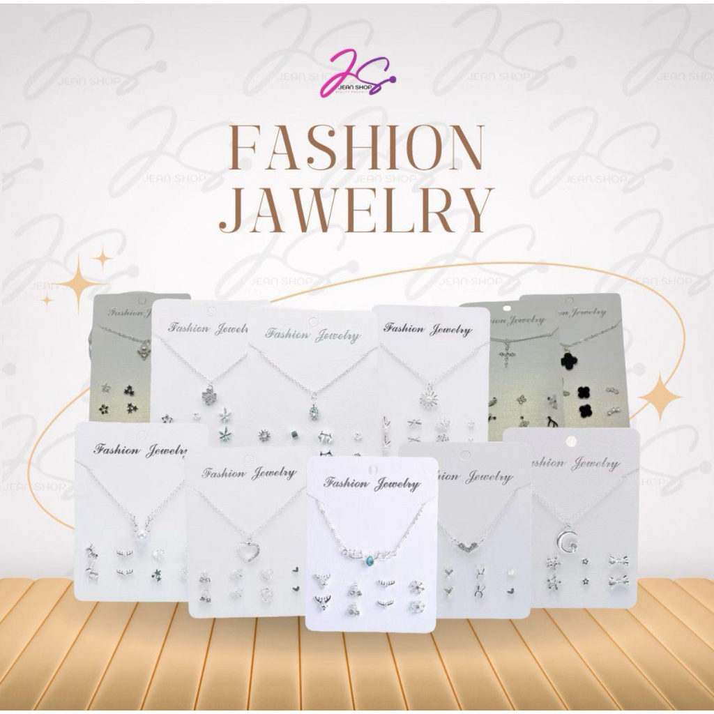 Kalung Anting Set / Kalung Anting Set Fashion Wanita Korea Aksesoris Murah / Aksesoris Kalung Anting