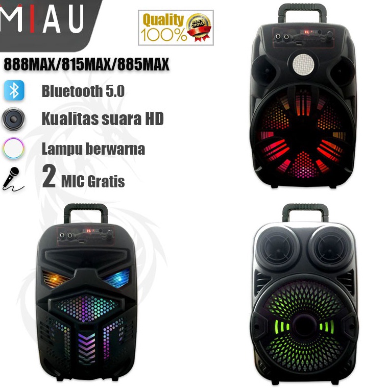 KODE S4L PROMO SPEAKER 888MaxSPEAKER 815MAXSPEAKER 885MAX wireless 9inch bluetooth speaker Karaoke S