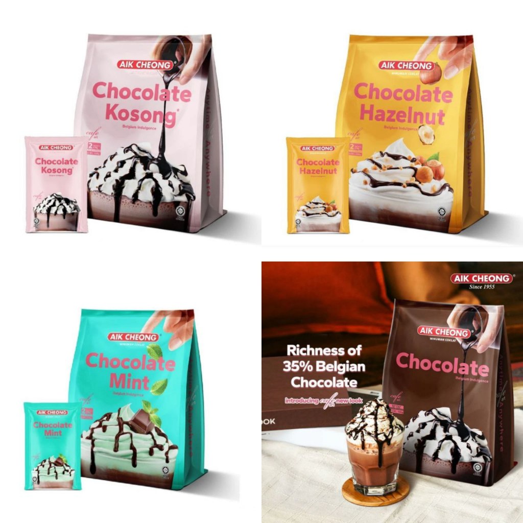 

Aik cheong minuman coklat halal 1 pack isi 12bks coklat kosong caramel hazelnut coklat