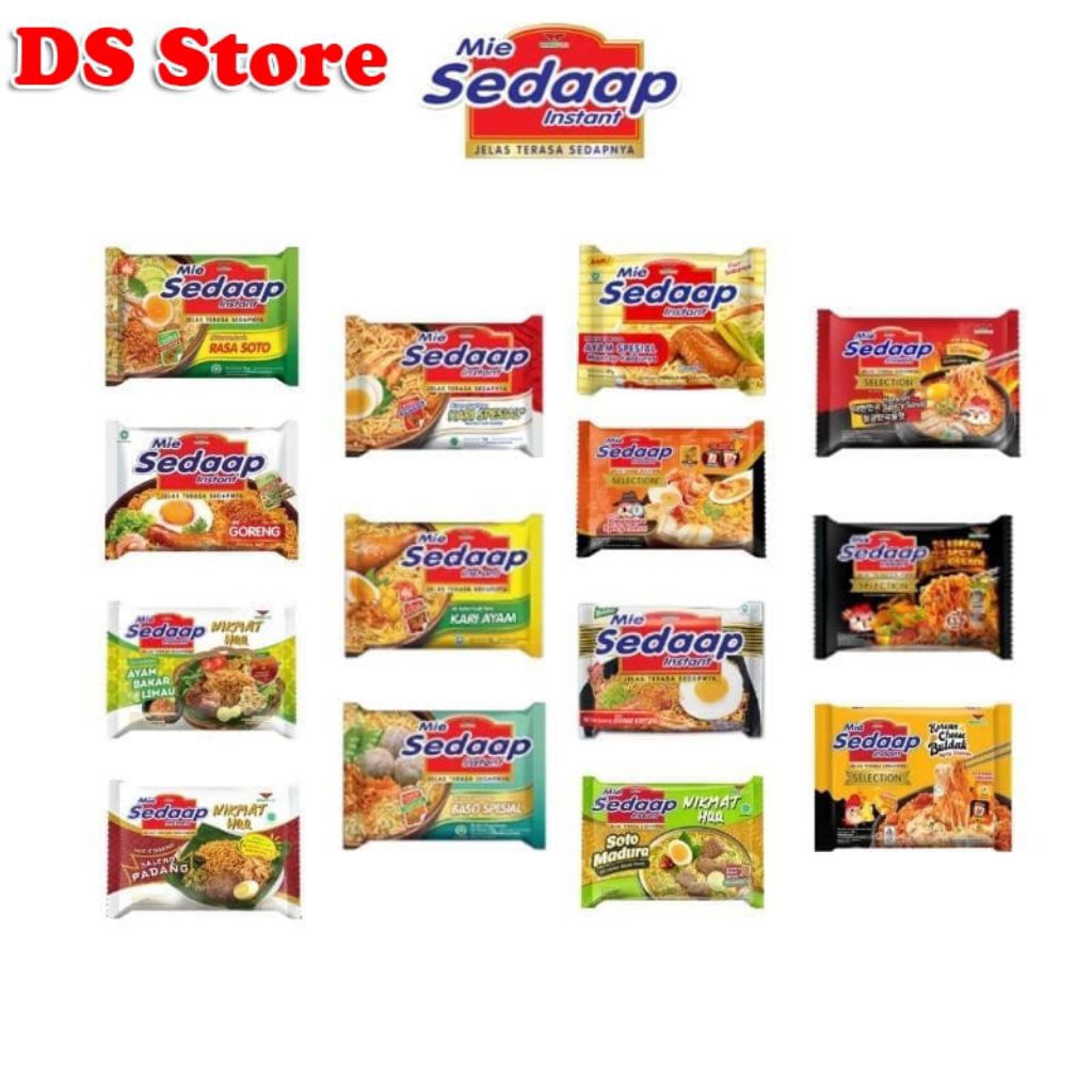 

Mie Sedaap Instan All Varian Kuah Daan Goreng