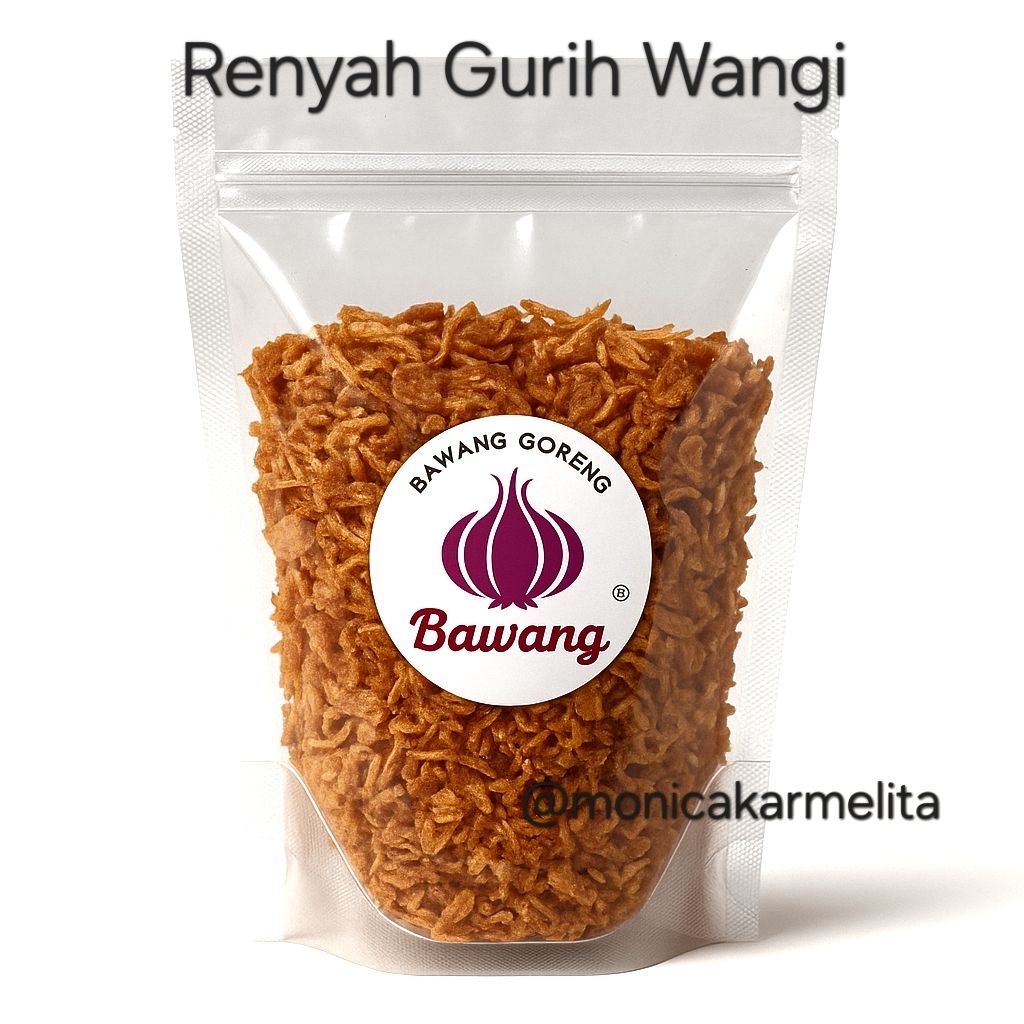 

Bawang Goreng Renyah Wangi | Bawang Goreng Kriuk Tahan Lama | Homemade kemasan zippeer 100 Gr