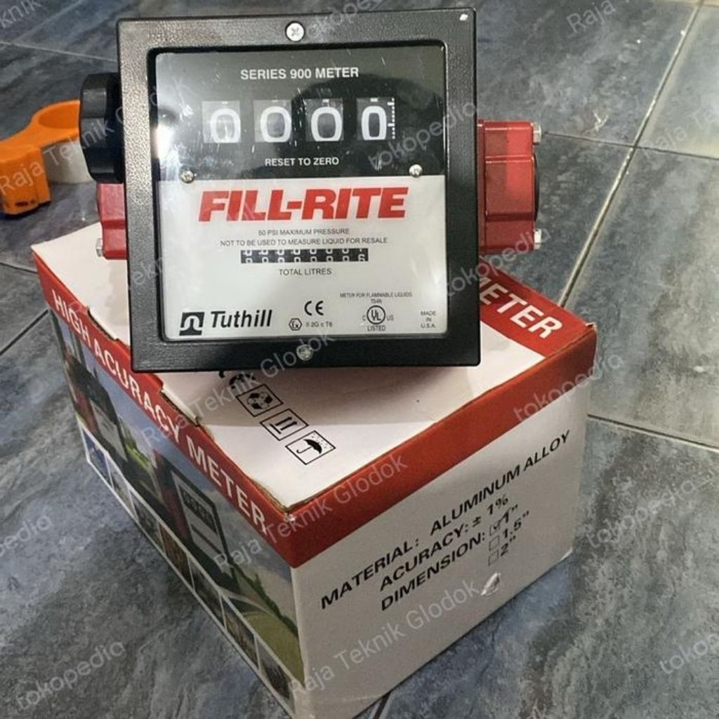 Fuel Rite 4 Digit Flow Meter Solar Fuel Rute 1 inch Flowmeter Solar