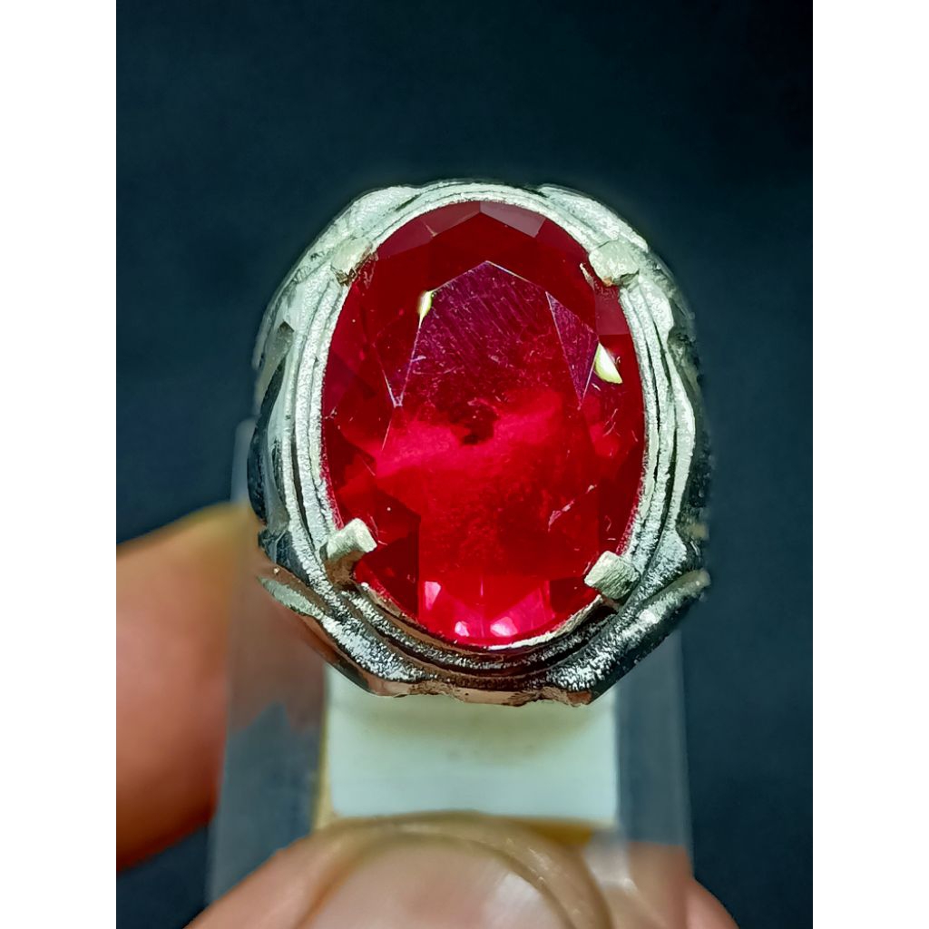 Cincin Batu Merah Siam , Cutting Oval 18 x 12