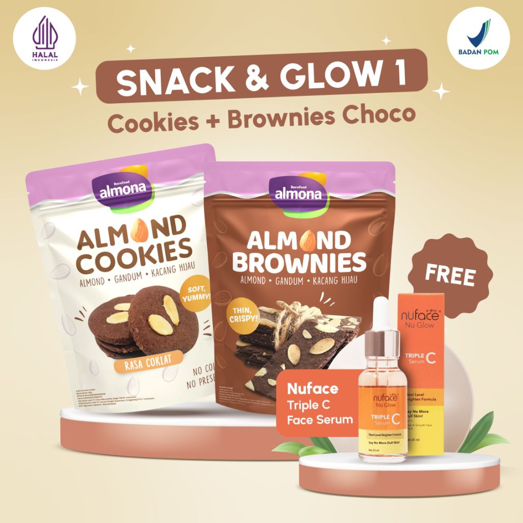 

FREE Triple C Face Serum - Bundling Almona Snack & Glow 1