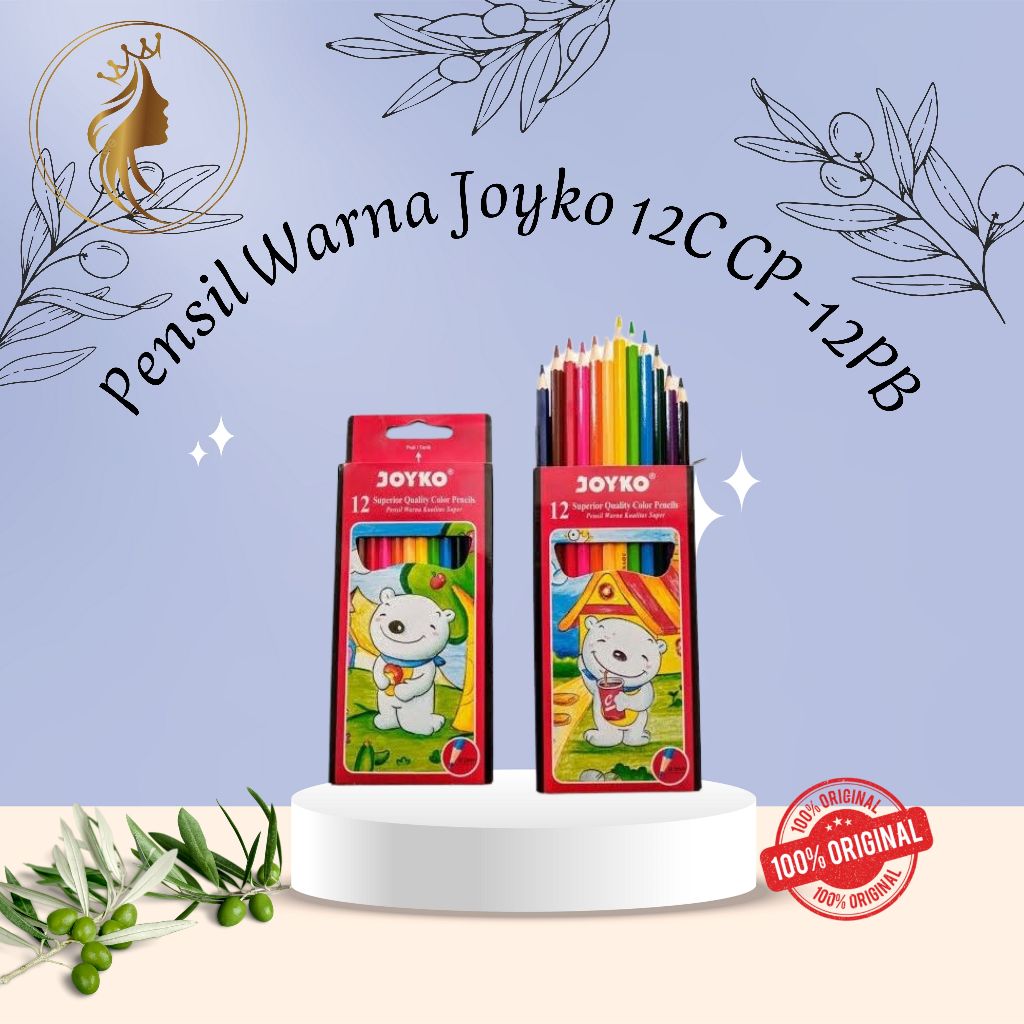 

Pensil Warna 12 Warna Panjang Joyko / Pensil Warna 12 Warna CP-12PB Joyko