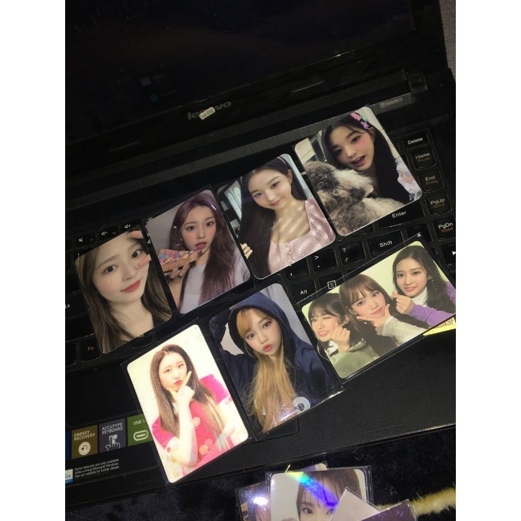 Izone photocard Minju zoom, Hyewon roti/pizza (hyeti), Wonyoung swd, Chaeyeon lenti dvd eom, Chewon 