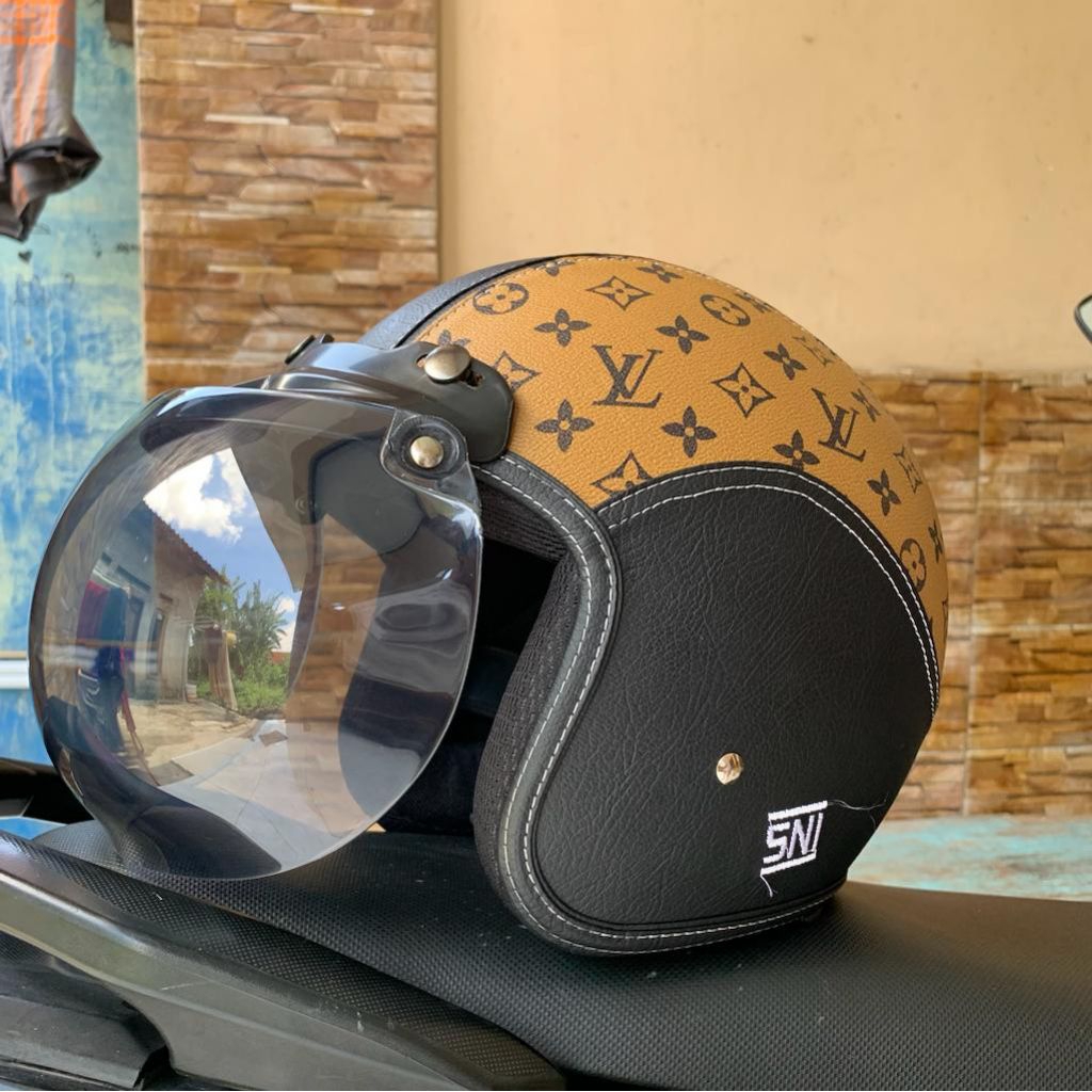 helm wanita dewasa helm bogo motif helm bogo wanita sni