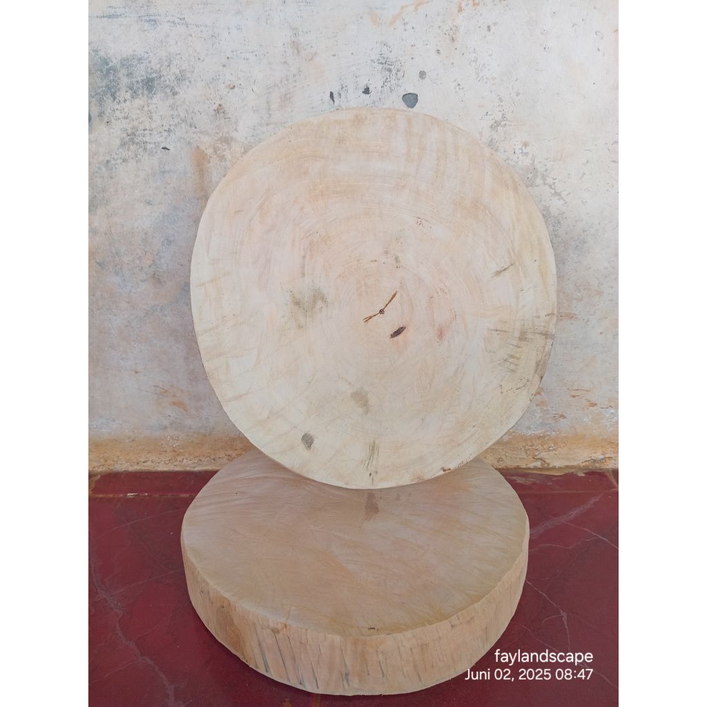 Talenan Asli Kayu Asem Ukuran 25 Cm-Talenan Kayu Asem-Talenan Bulat