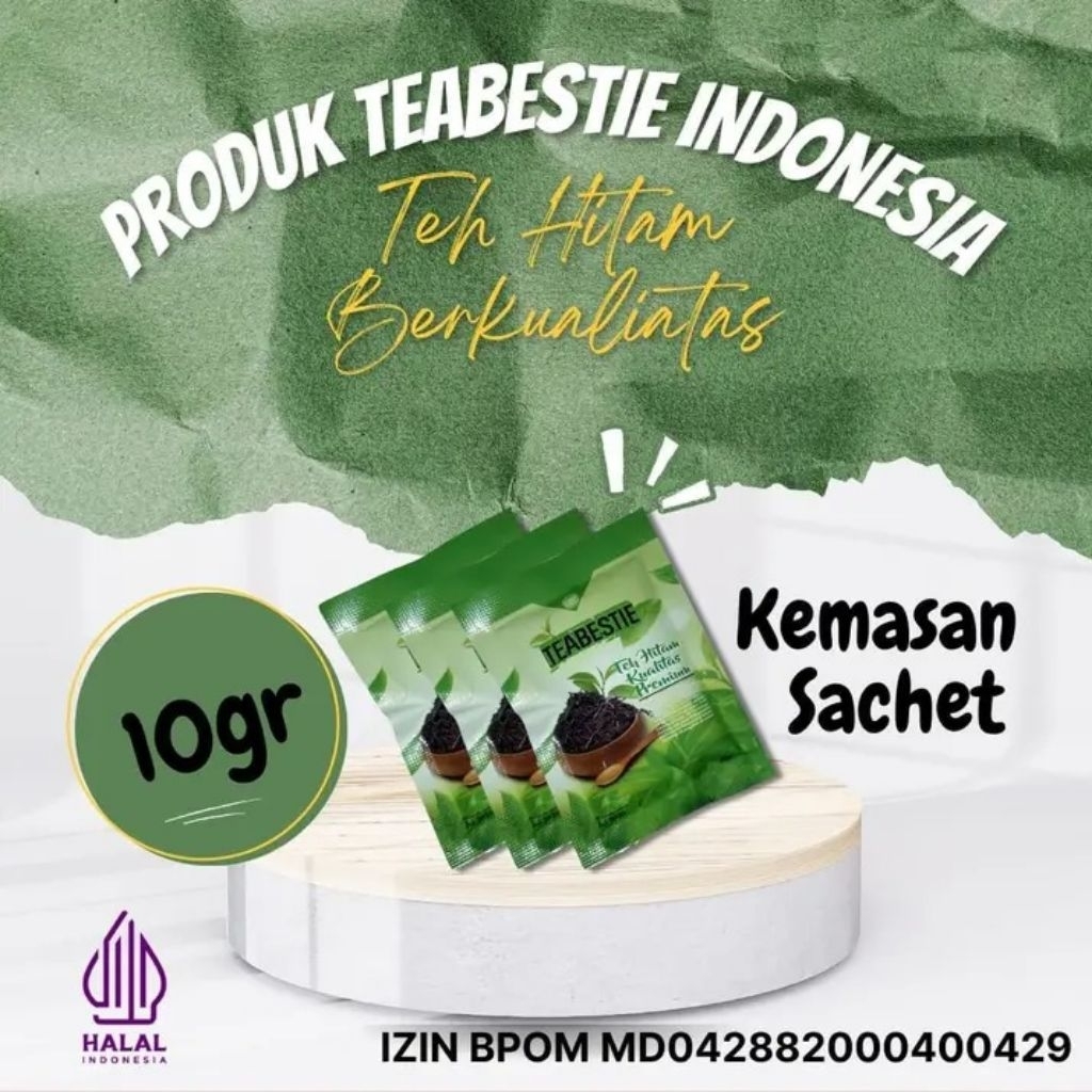 

[100% ORIGINAL] TEA BESTIE, Teh Hitam Berkualitas kemasan sachet 10gr