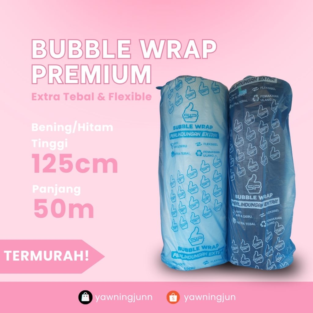 

[TERMURAH] BUBBLE WRAP PREMIUM 125cm×50m Ekstra Tebal Best Quality Berkualitas