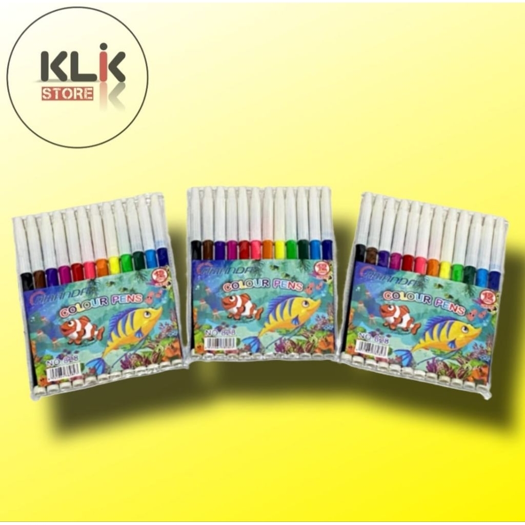 

Spidol Warna 1 Set 12 Warna Kecil 828 Montana / Amanda / Sepidol Marker Warna Warni 12 Color