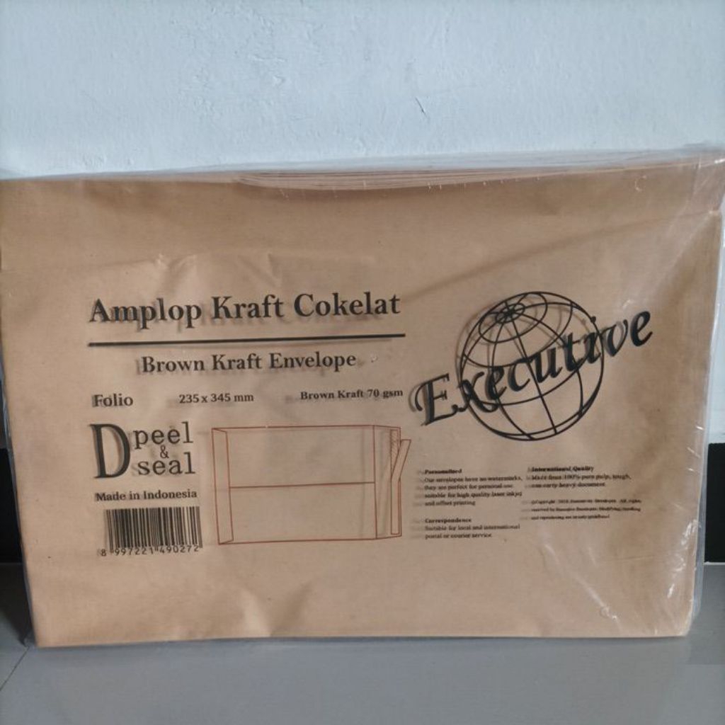 

AMPLOP COKLAT 23,5x34,5 Folio (1PAK)