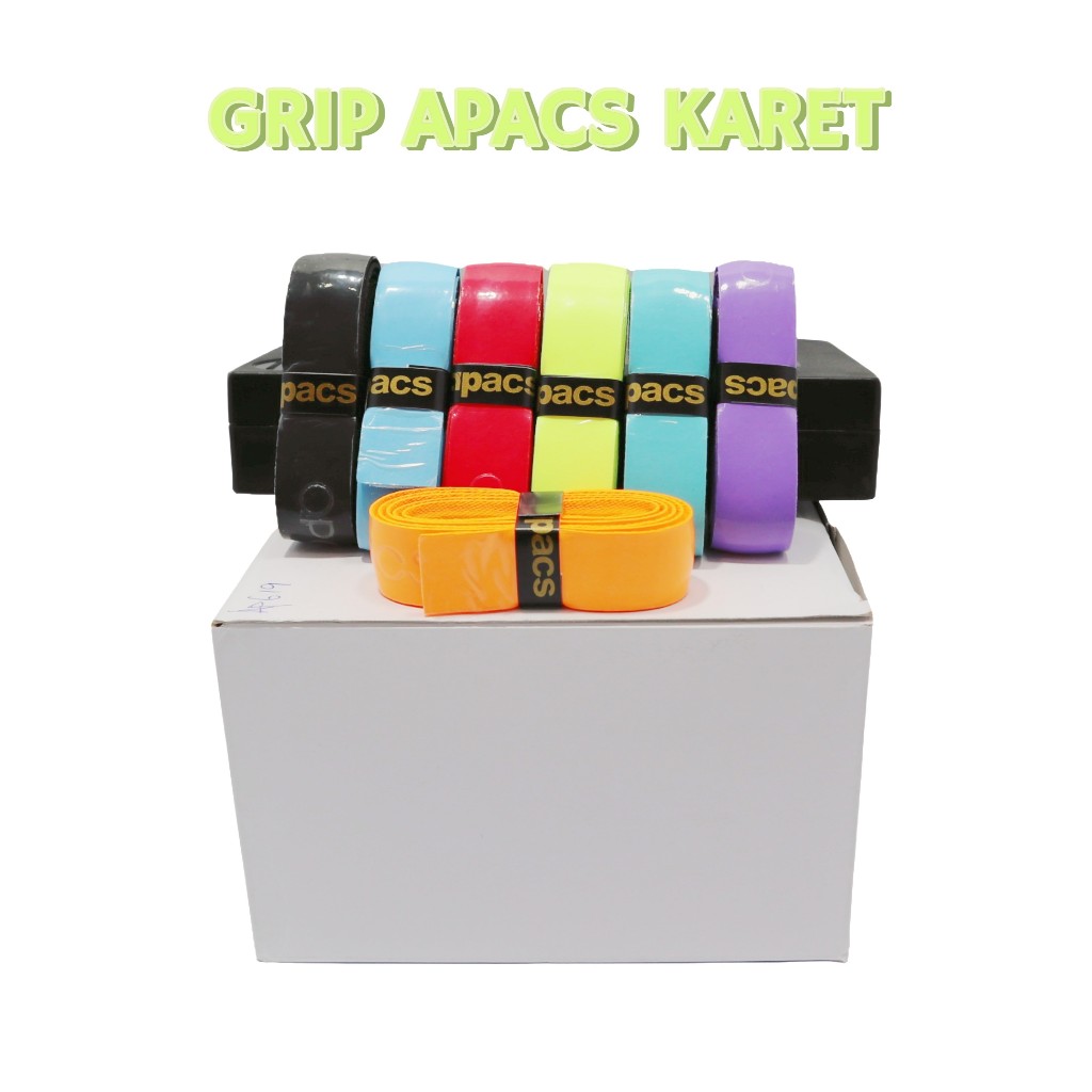 Grip Badminton Apacs Raket Satuan Karet 619 / PU Grip Karet 619